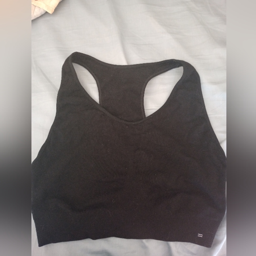 Branwyn XXL Black Racerback Sports Bra